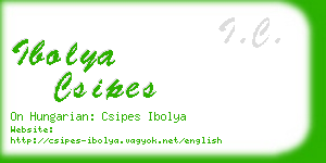 ibolya csipes business card